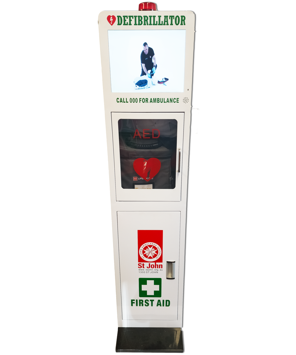 Defibrillator Cabinet Video Floor Stand