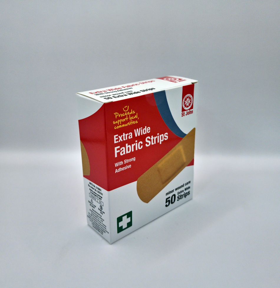 Adhesive Fabric Strips Extra Wide - 50 pack