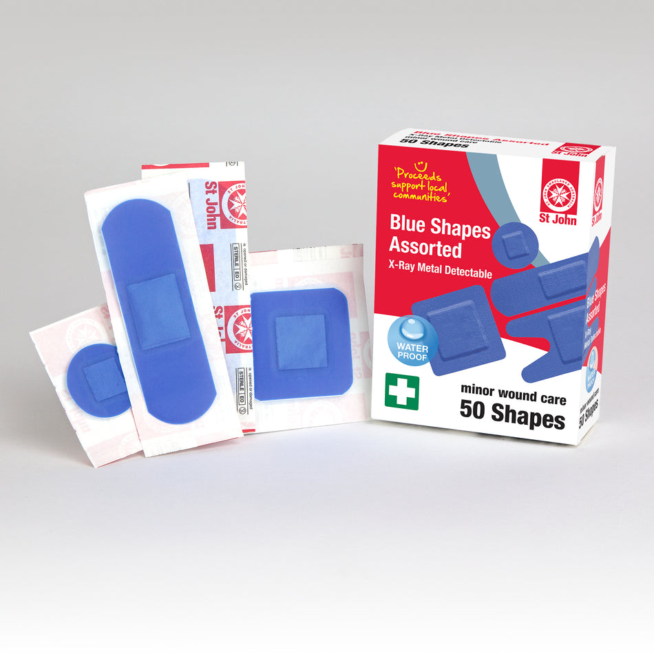 Blue X-Ray Metal Stripes Shapes Assorted - 50 pack