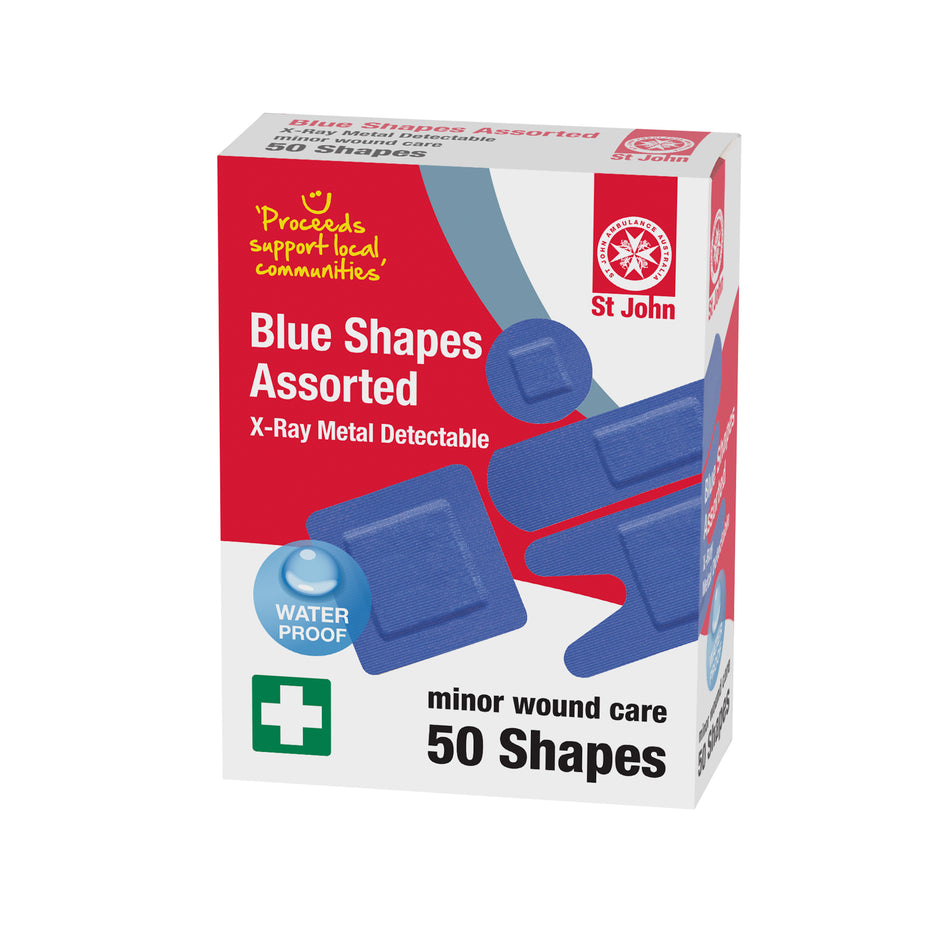 Blue Metal Strips Shapes Assorted - 50 pack