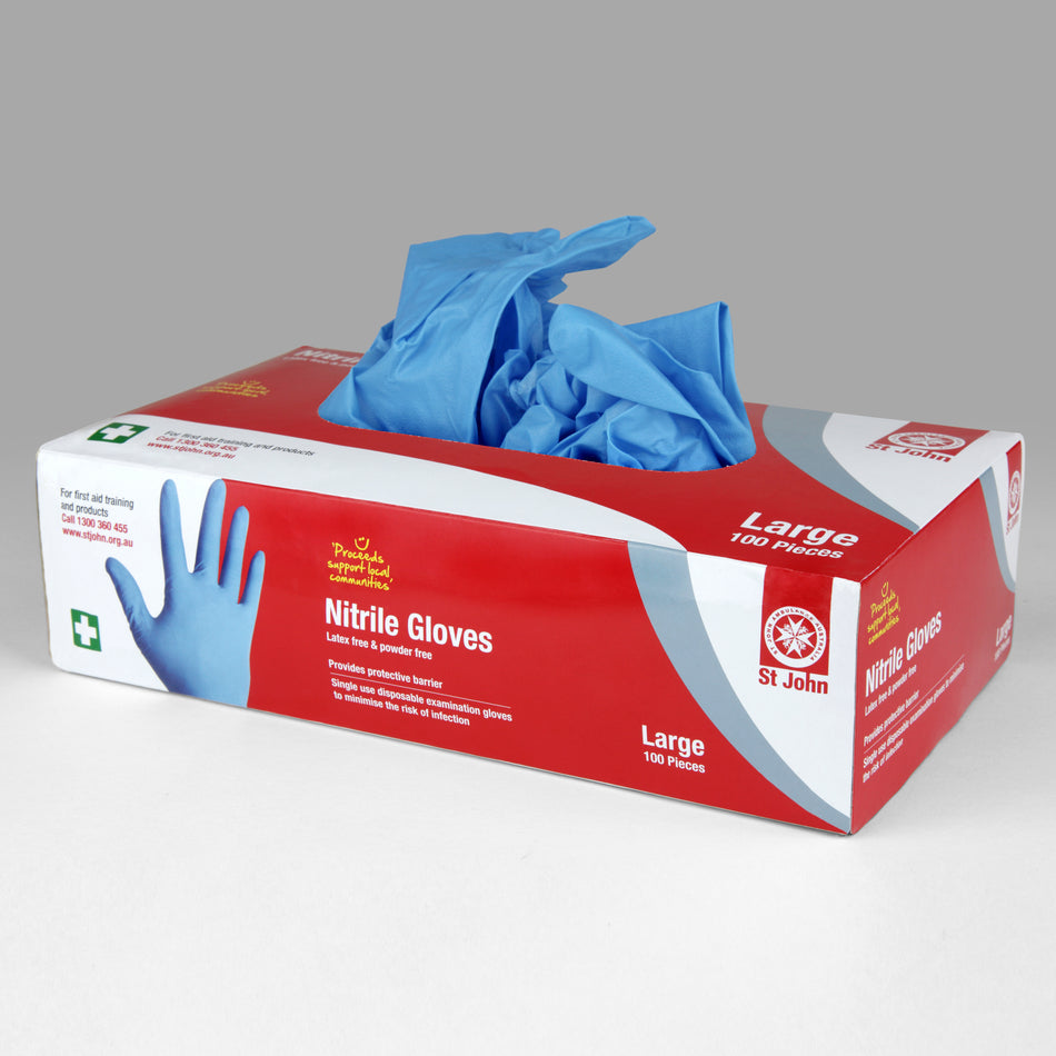 Nitrile Gloves Large - 100 Pack