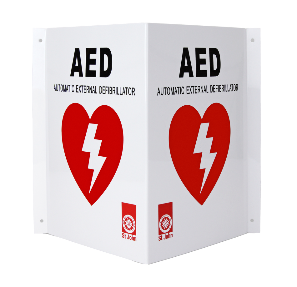 First Aid Signage for AED 90 Degree