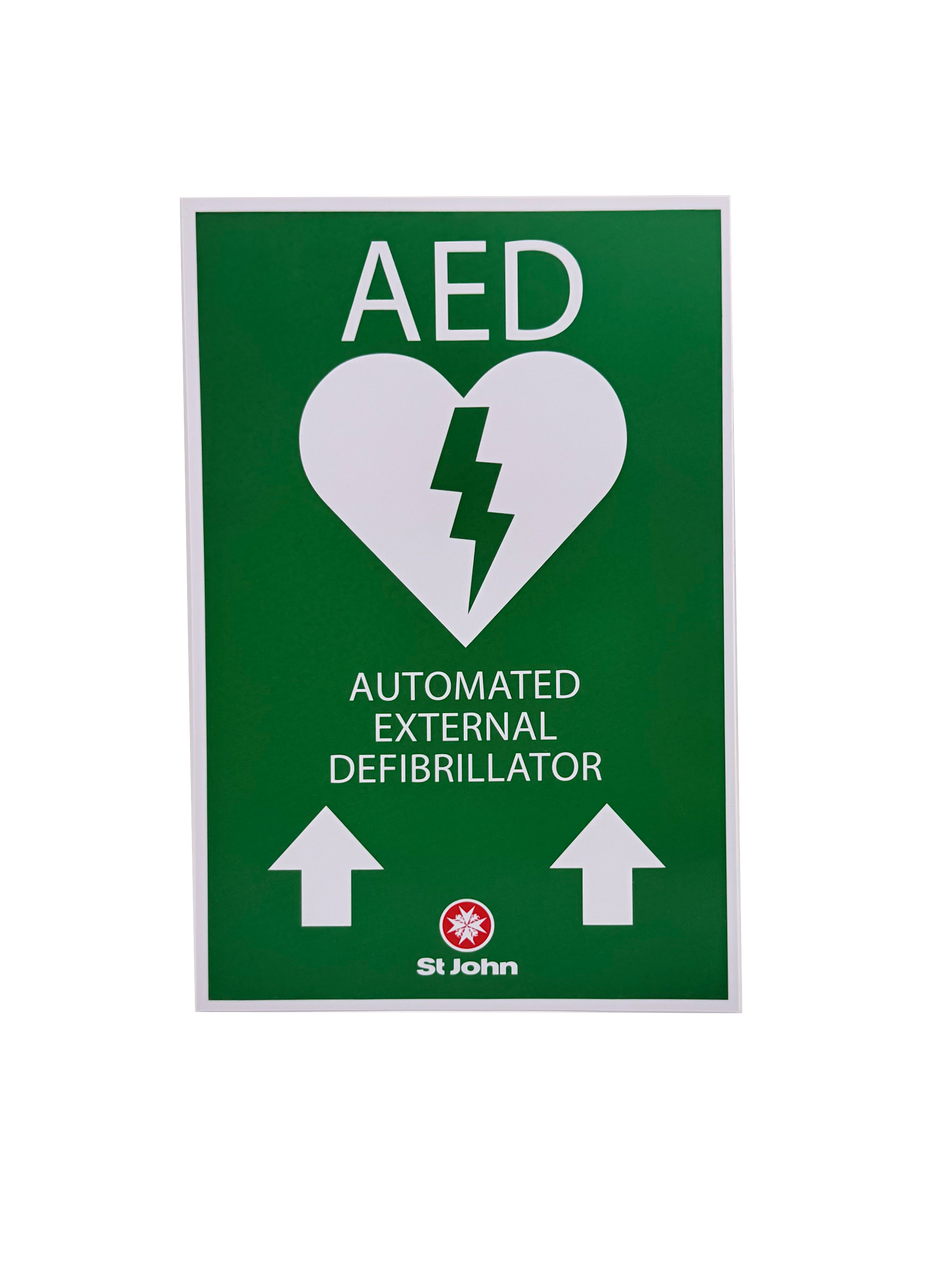 AED Signage with Up Arrows