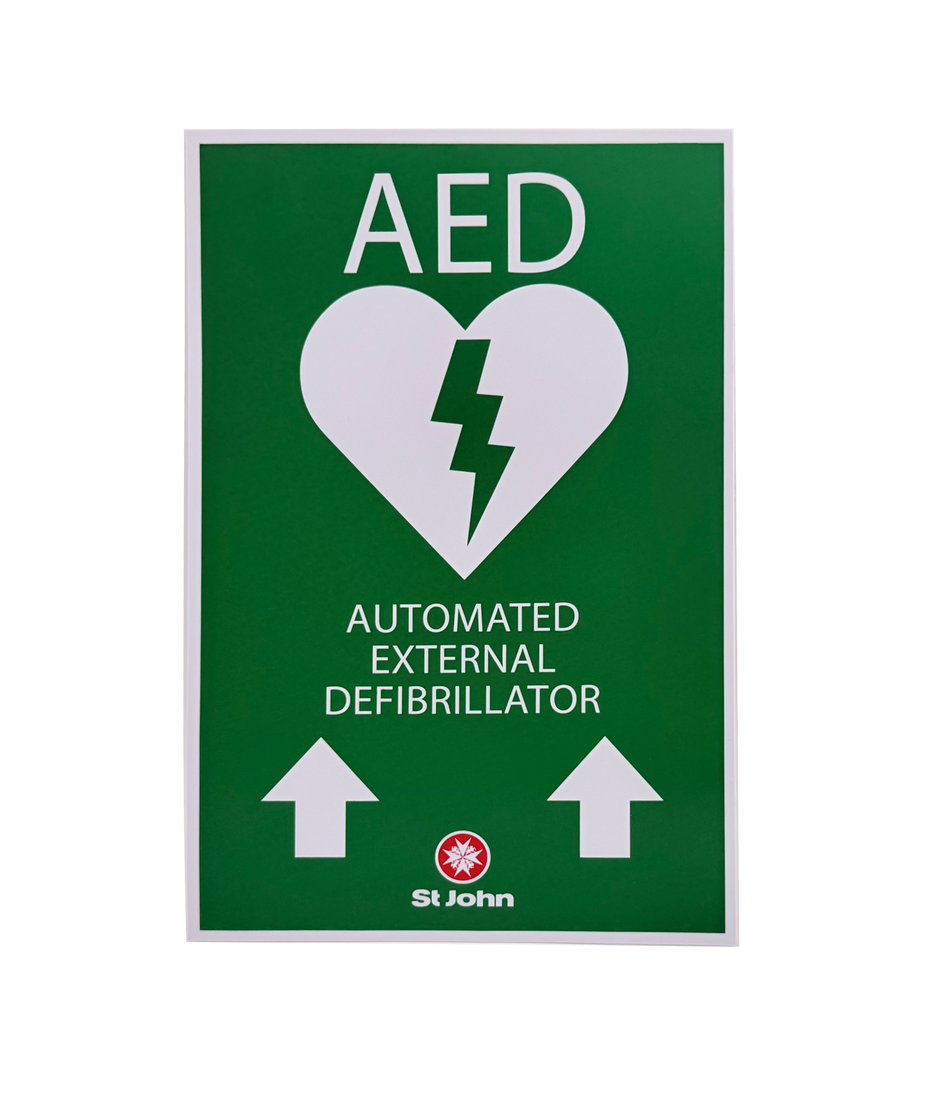 AED Signage with Up Arrows