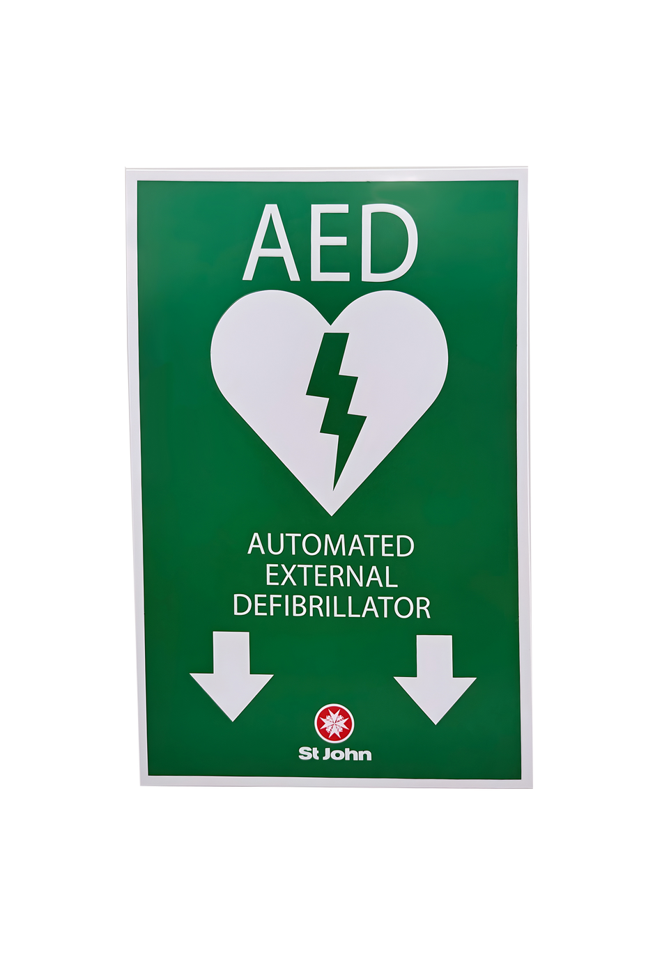 AED Signage with Down Arrows