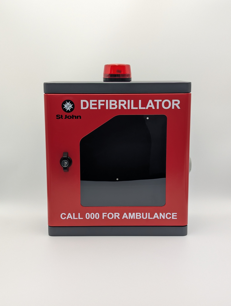AED Aluminium Outdoor Cabinet with Alarm - Red