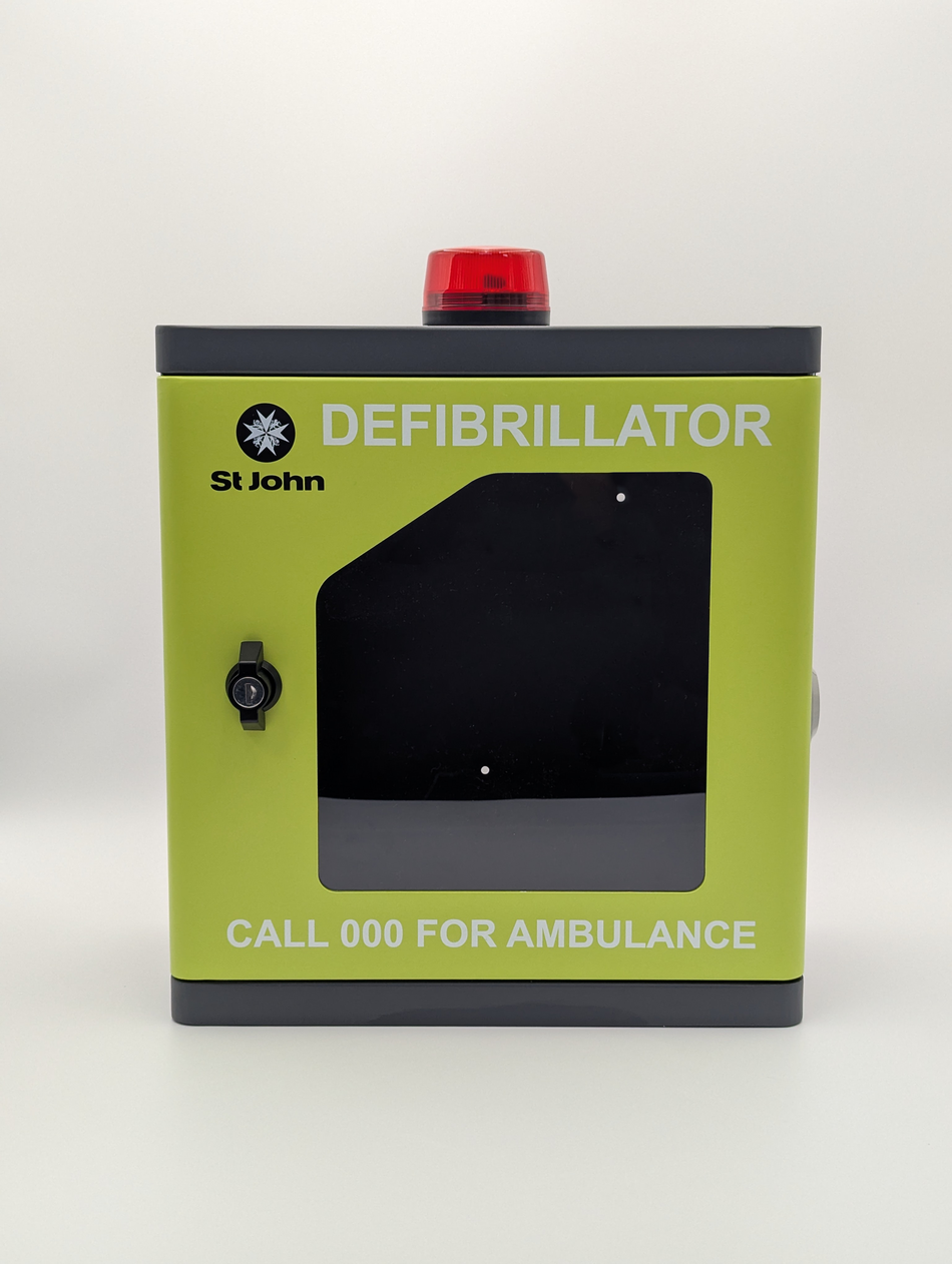 AED Aluminium Outdoor Cabinet with Alarm - Green