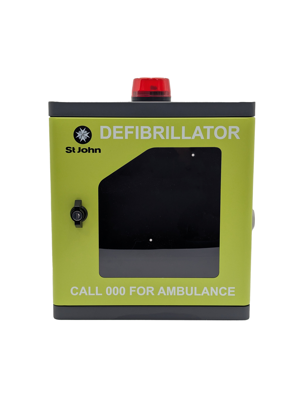 AED Aluminium Outdoor Cabinet with Alarm - Green