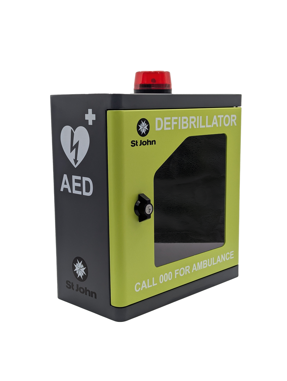 AED Aluminium Outdoor Cabinet with Alarm - Green
