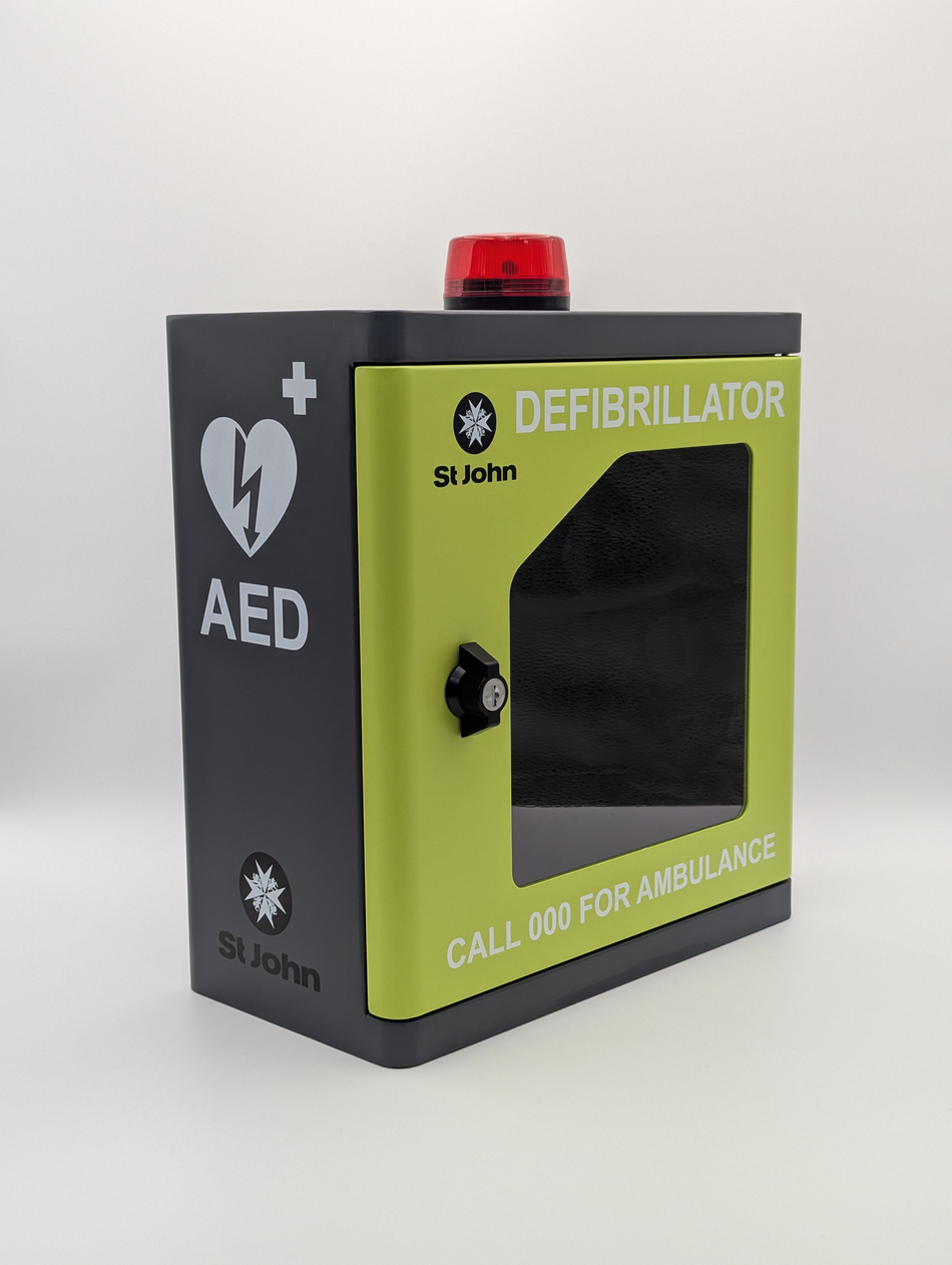 AED Aluminium Outdoor Cabinet with Alarm - Green
