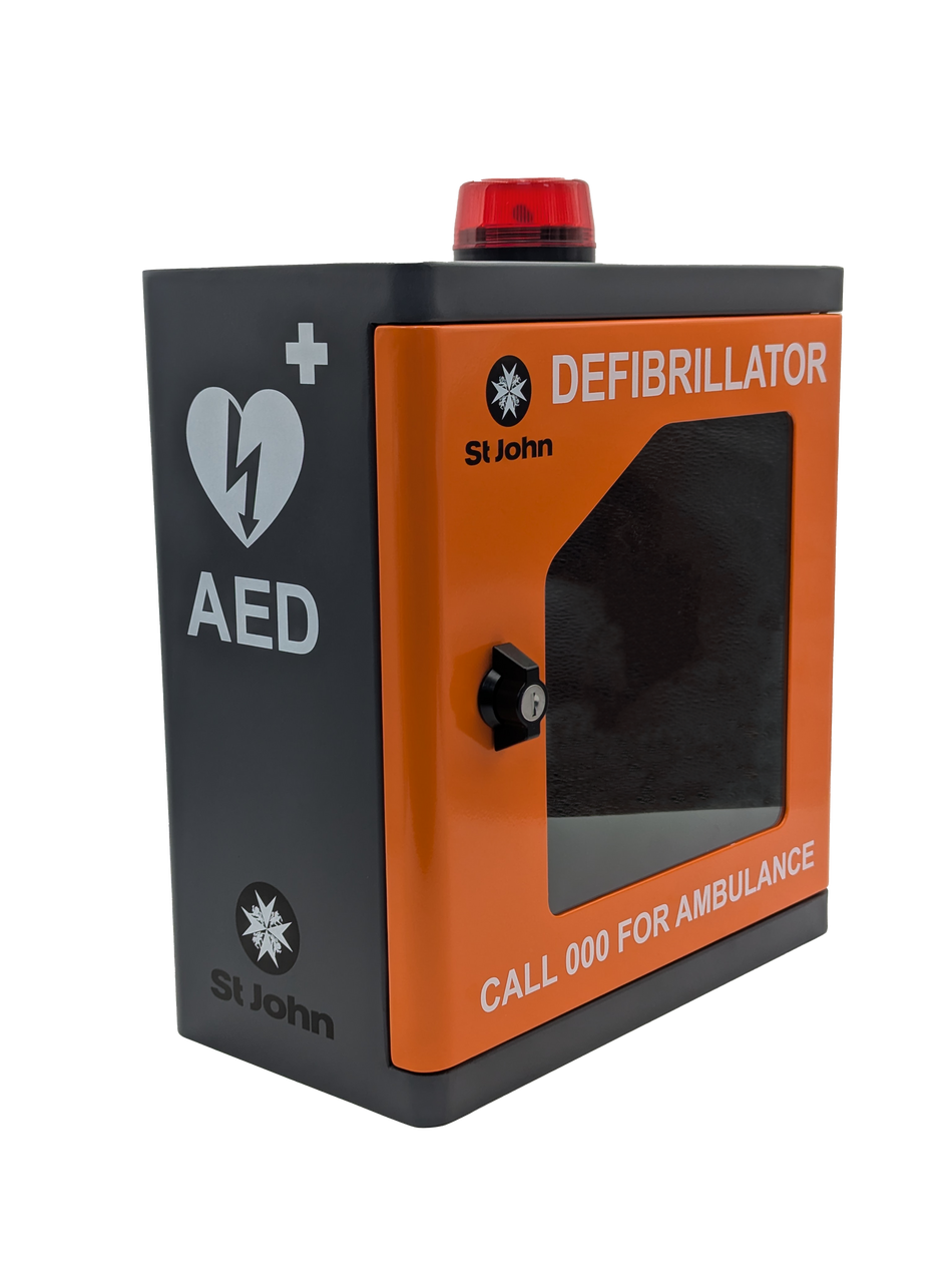AED Aluminium Outdoor Cabinet with Alarm - Orange