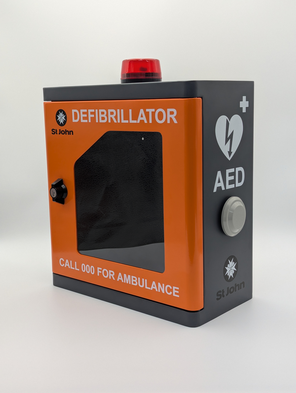 AED Aluminium Outdoor Cabinet with Alarm - Orange
