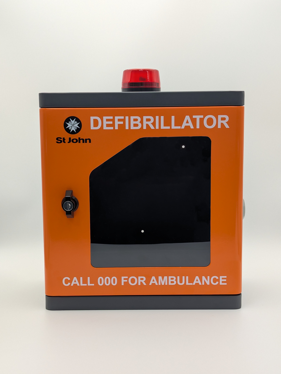AED Aluminium Outdoor Cabinet with Alarm - Orange