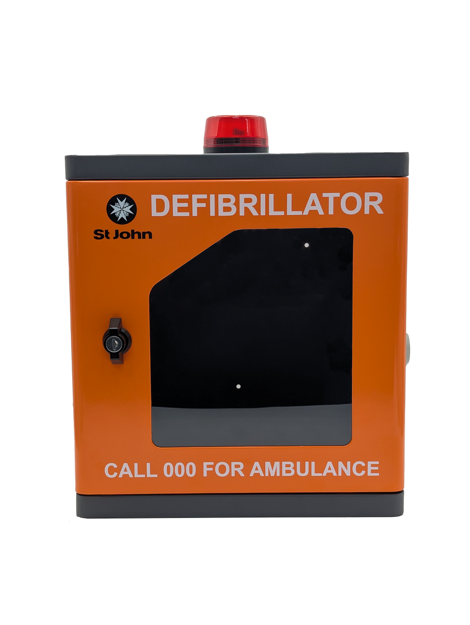 AED Aluminium Outdoor Cabinet with Alarm - Orange