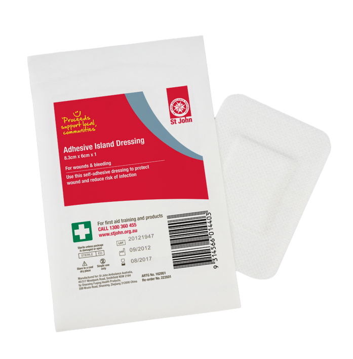 Adhesive Island Dressing - 8.3cm x 6cm