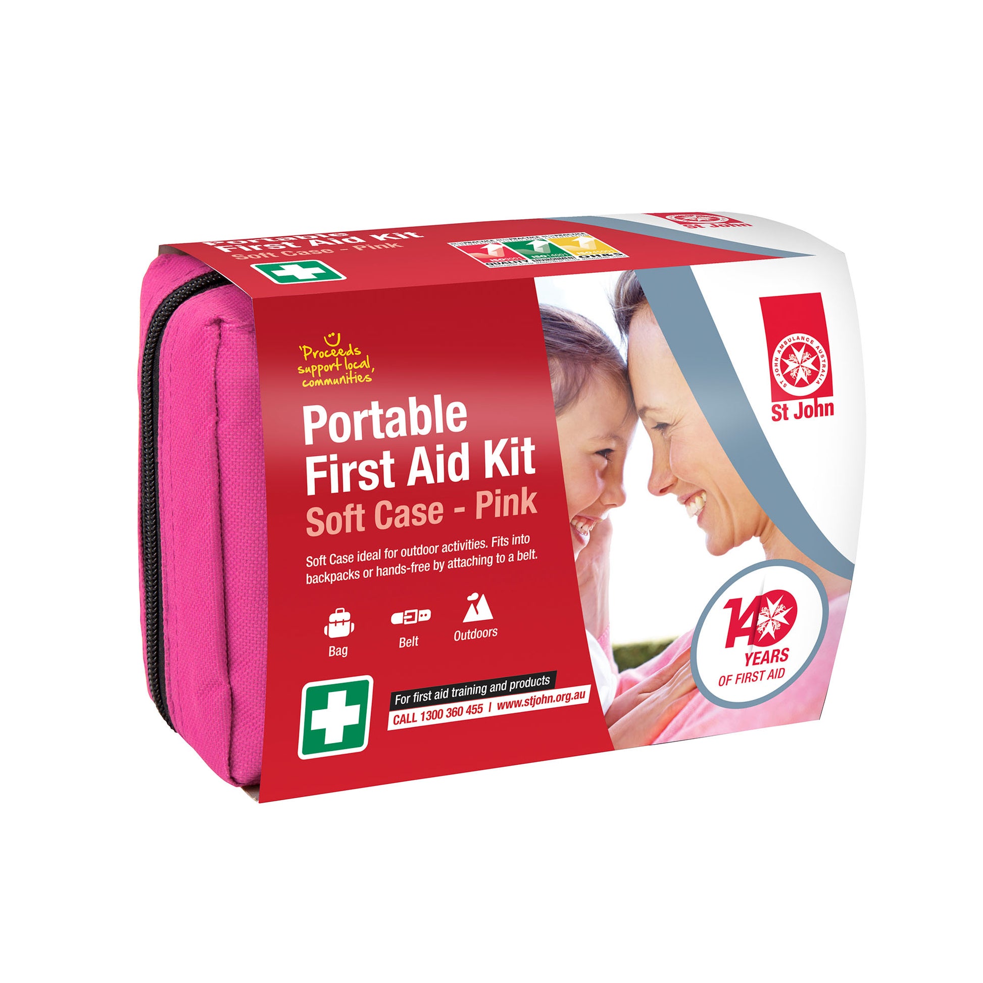 St John Portable First Aid Kit Soft Case Pink – St John