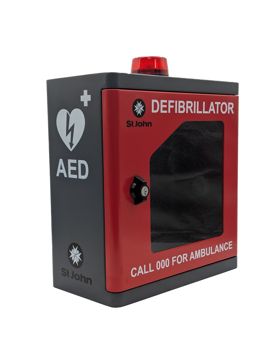 AED Aluminium Outdoor Cabinet with Alarm - Red