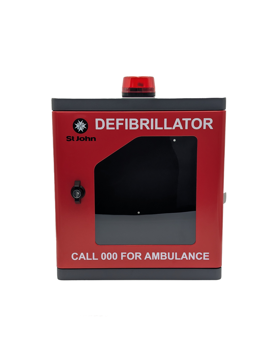 AED Aluminium Outdoor Cabinet with Alarm - Red