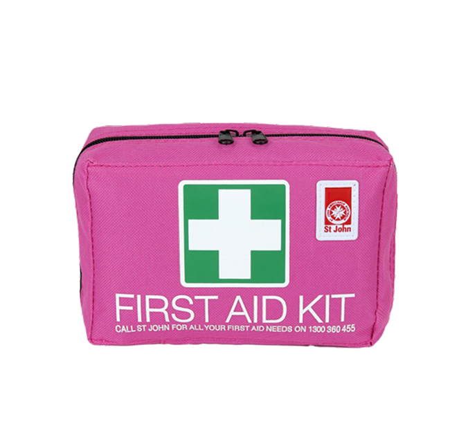 St John Portable First Aid Kit - Soft Case Pink