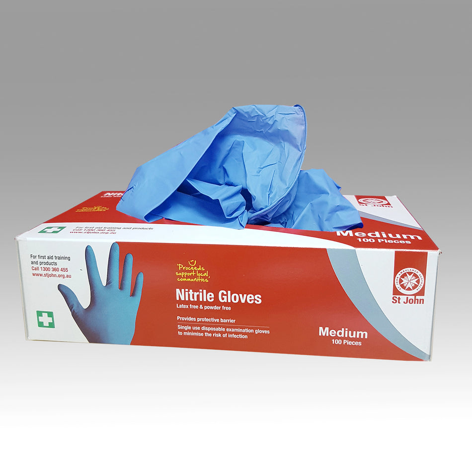 Nitrile Gloves Medium - 100 Pack