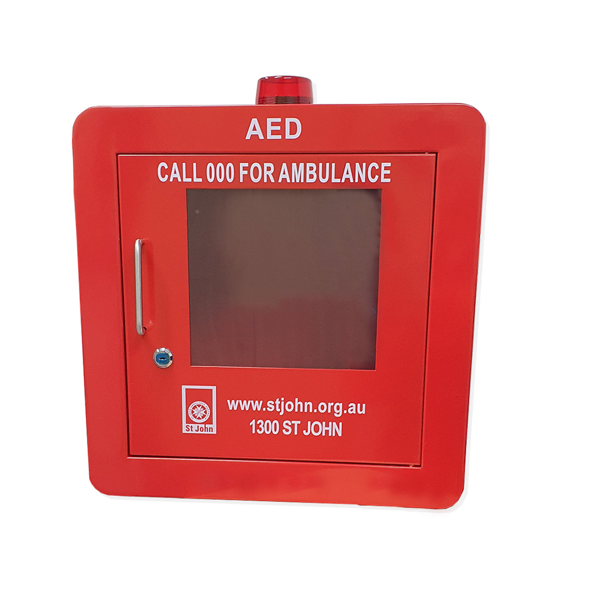 Defibrillator Cabinet Red Box with Alarm and Strobe Light – St John ...